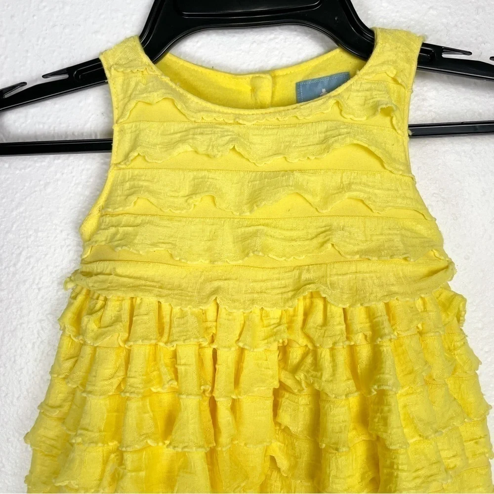 Baby Gap 3-6 month yellow tiered ruffle dress